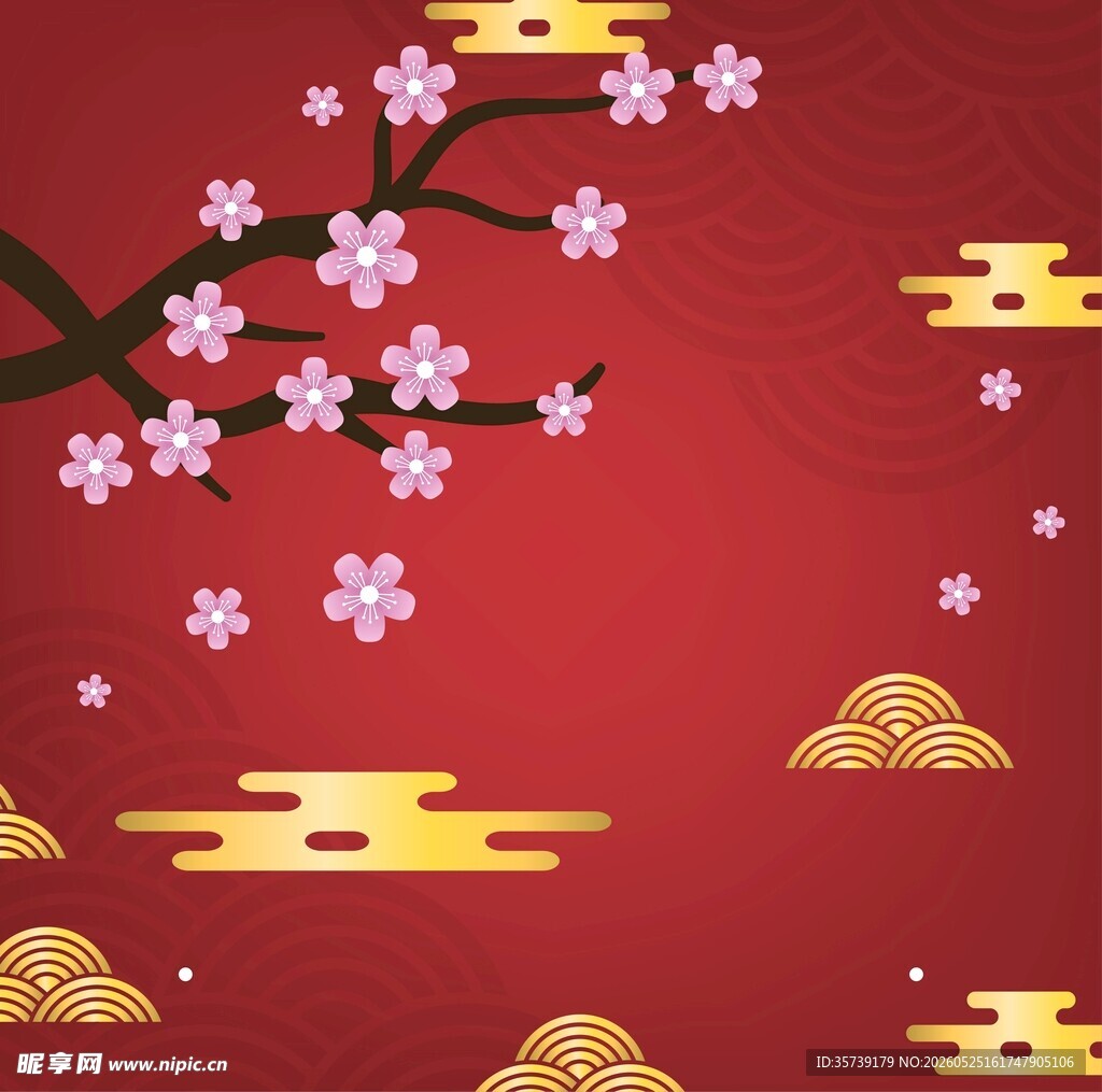 新春梅花背景