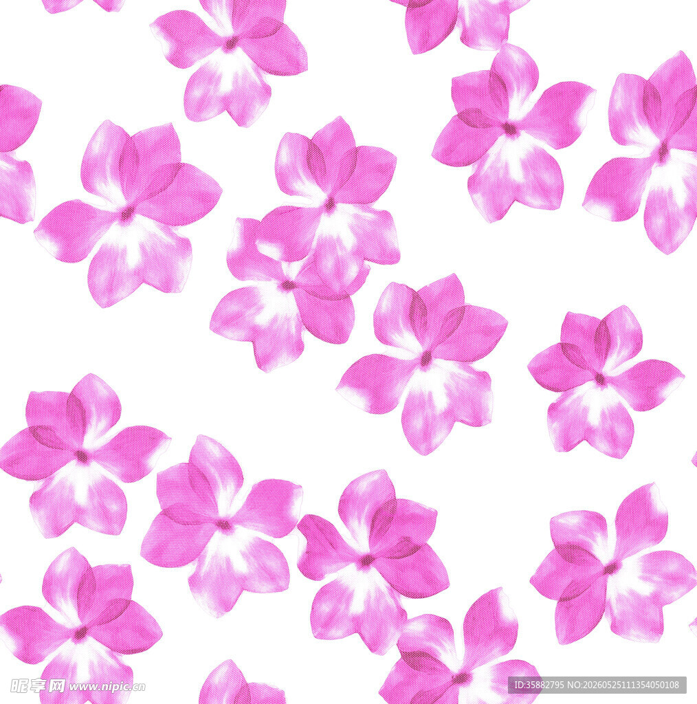 粉色花朵水彩无缝图案