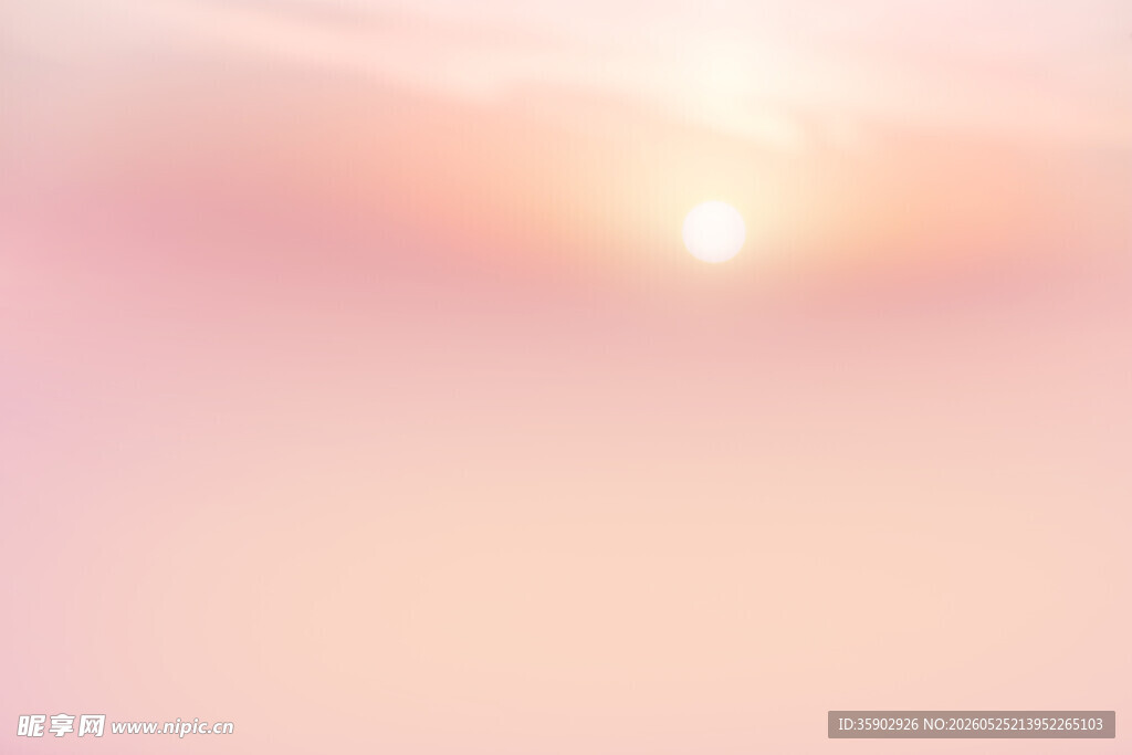 梦幻粉调日出天空美景