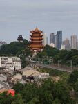 黄鹤楼与城市天际线景观