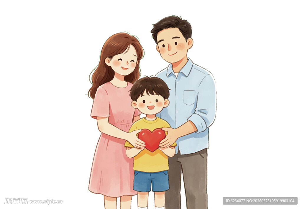 相亲相爱一家人 爸爸妈妈 孩子