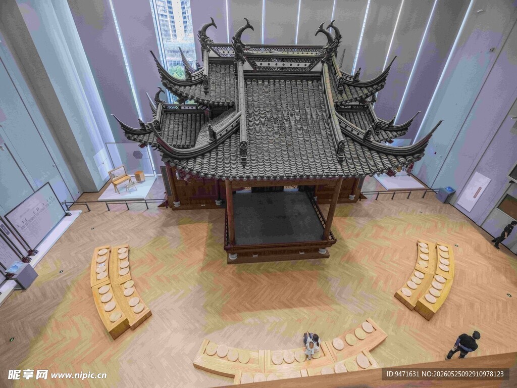 中式古建模型室内展示场景