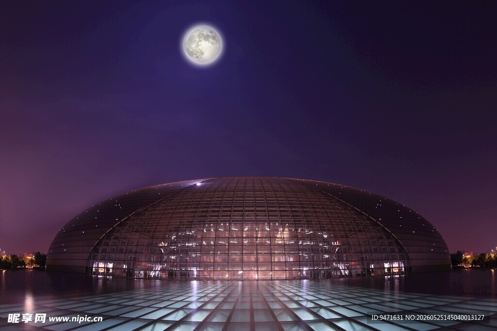 月夜下的国家大剧院