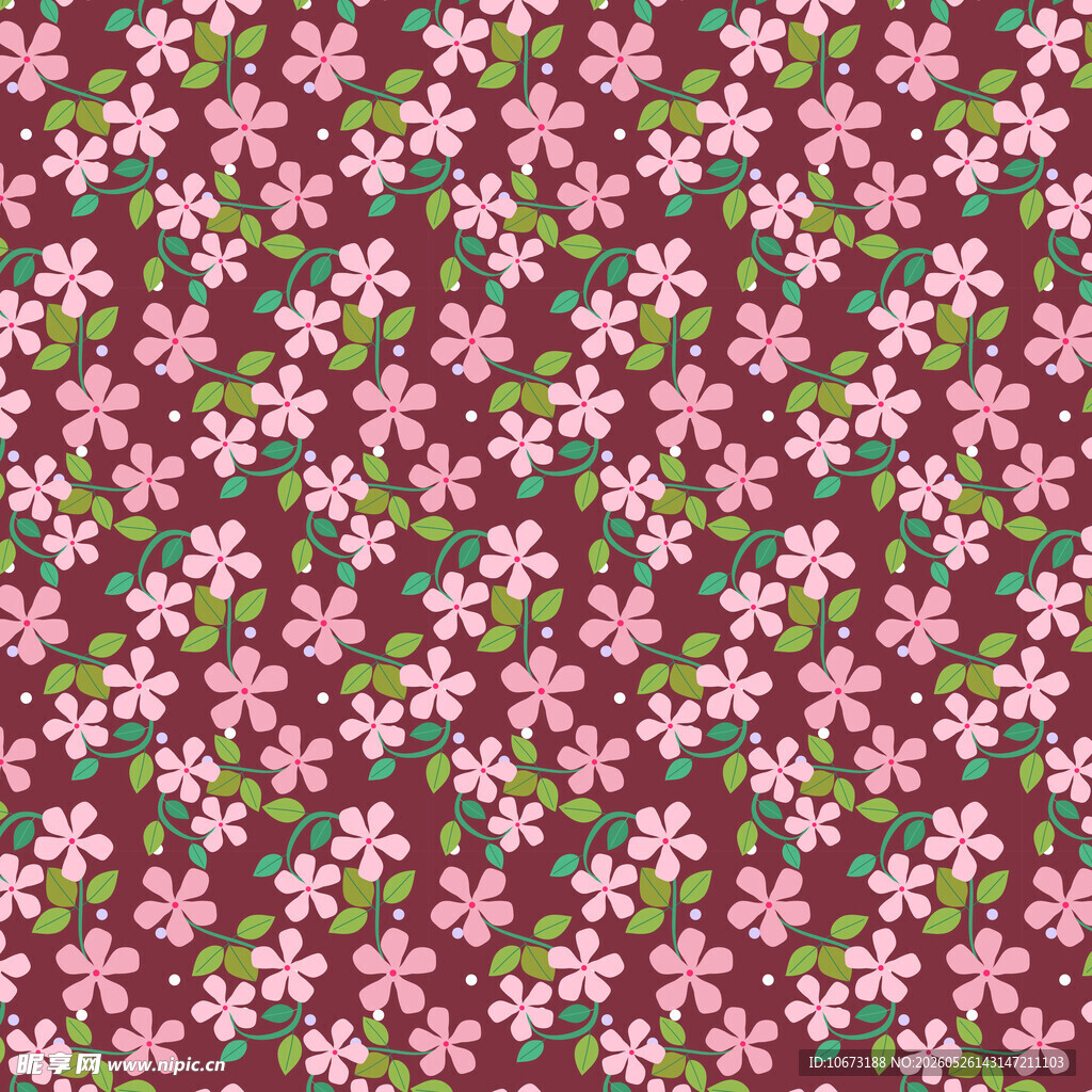 粉色碎花图案背景纹理