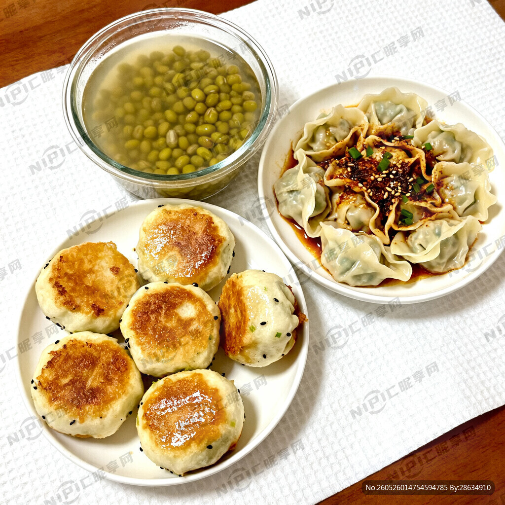 生煎包绿豆汤网红干拌混沌组合套