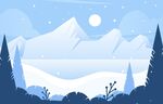 冬日雪山风景