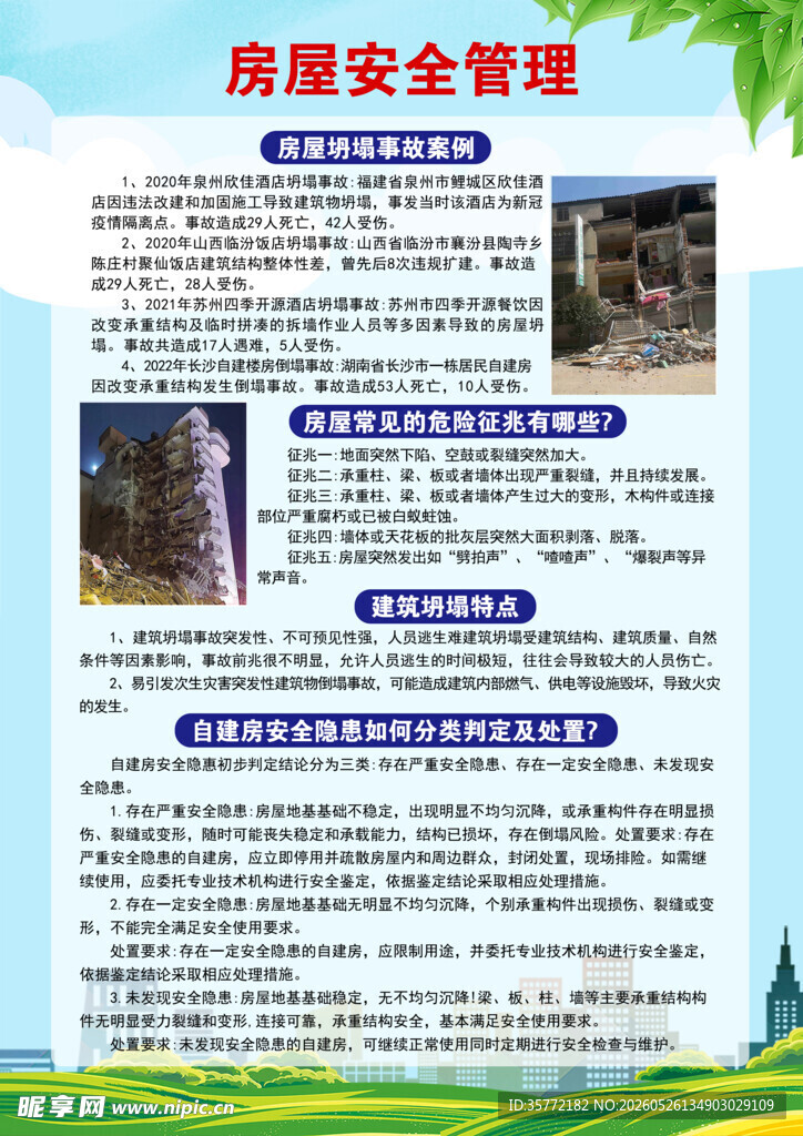 房屋安全管理宣传海报