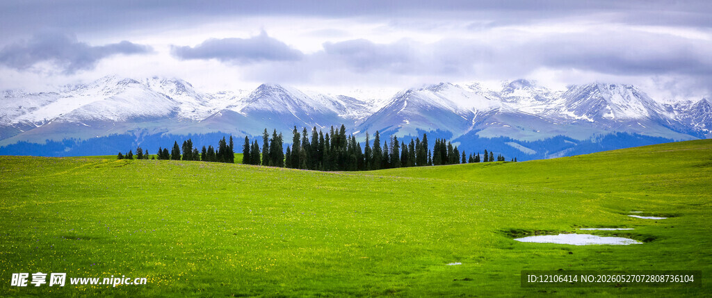 草原远山美景