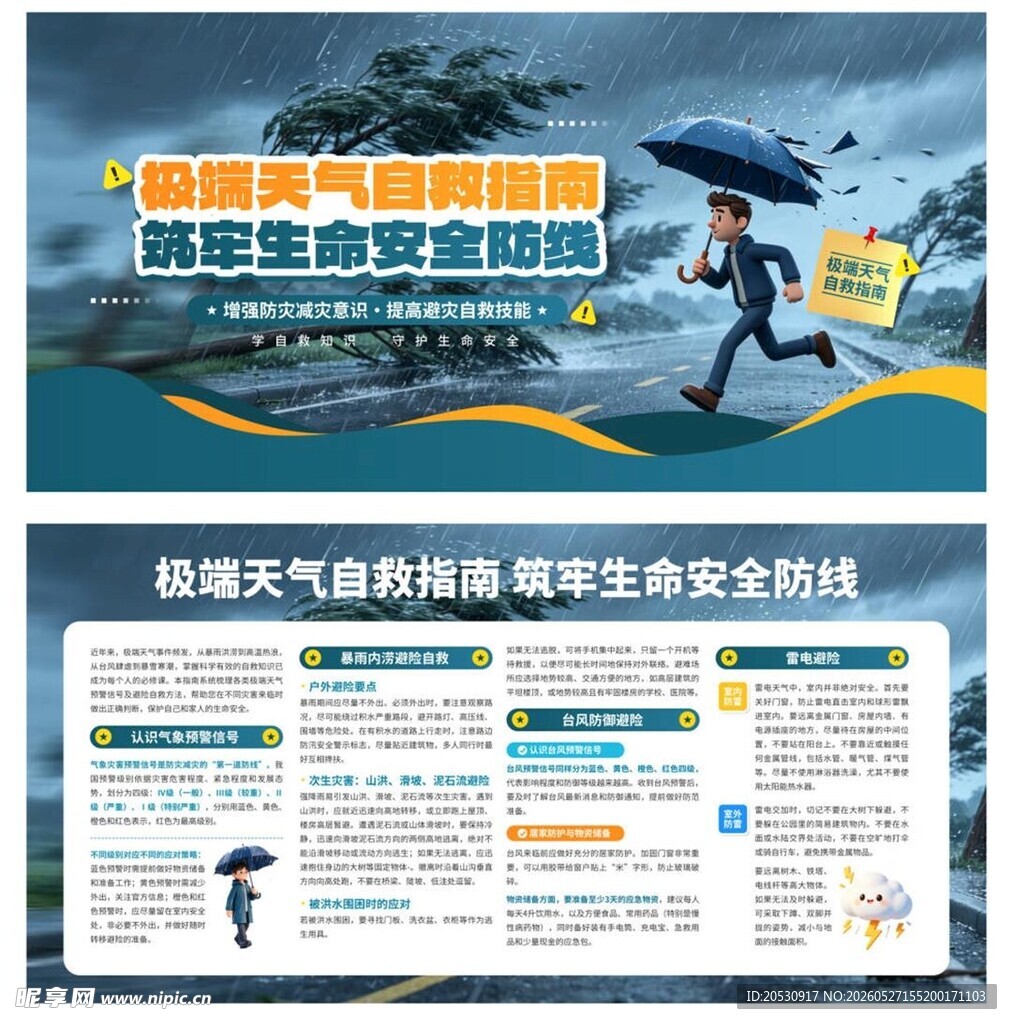 暴雨天气生命安全防御知识