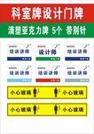 科室牌设计5款亚克力斜切