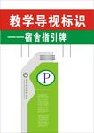 教学区停车指引标识牌
