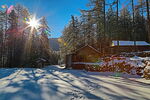 雪林小屋的静谧美景 马仑草原