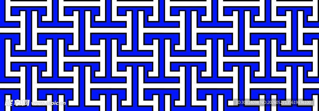 蓝色几何图案