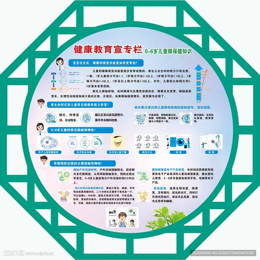 儿童眼保健健康教育宣传栏