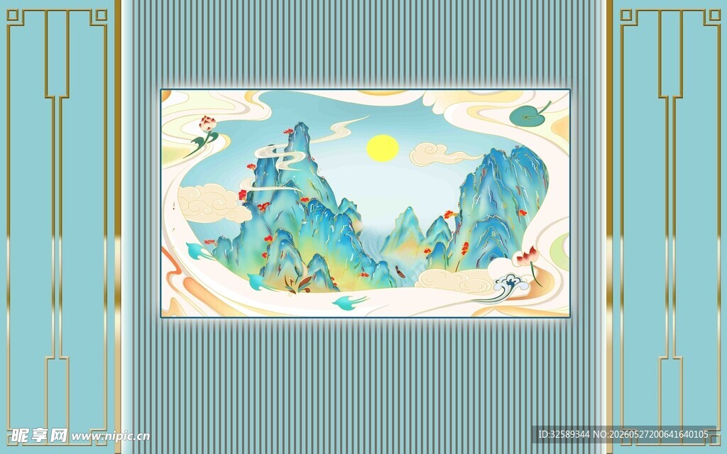 中式山水装饰画