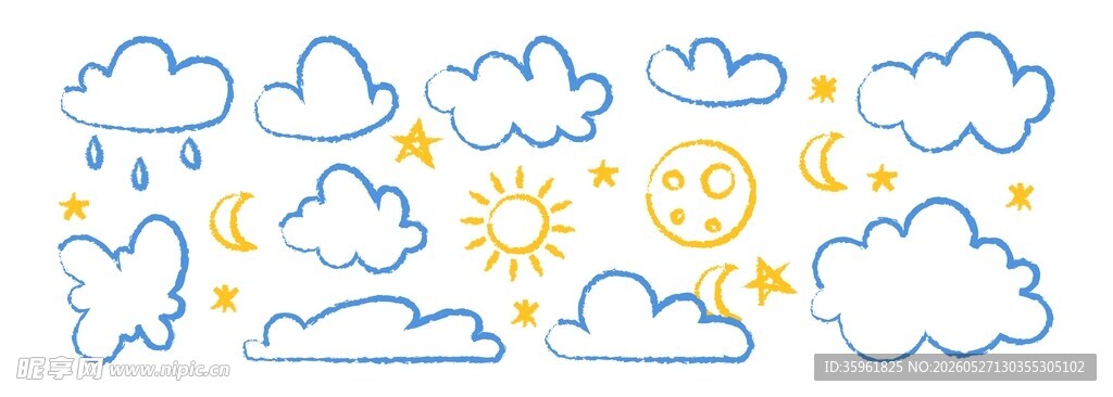 童趣天气素材