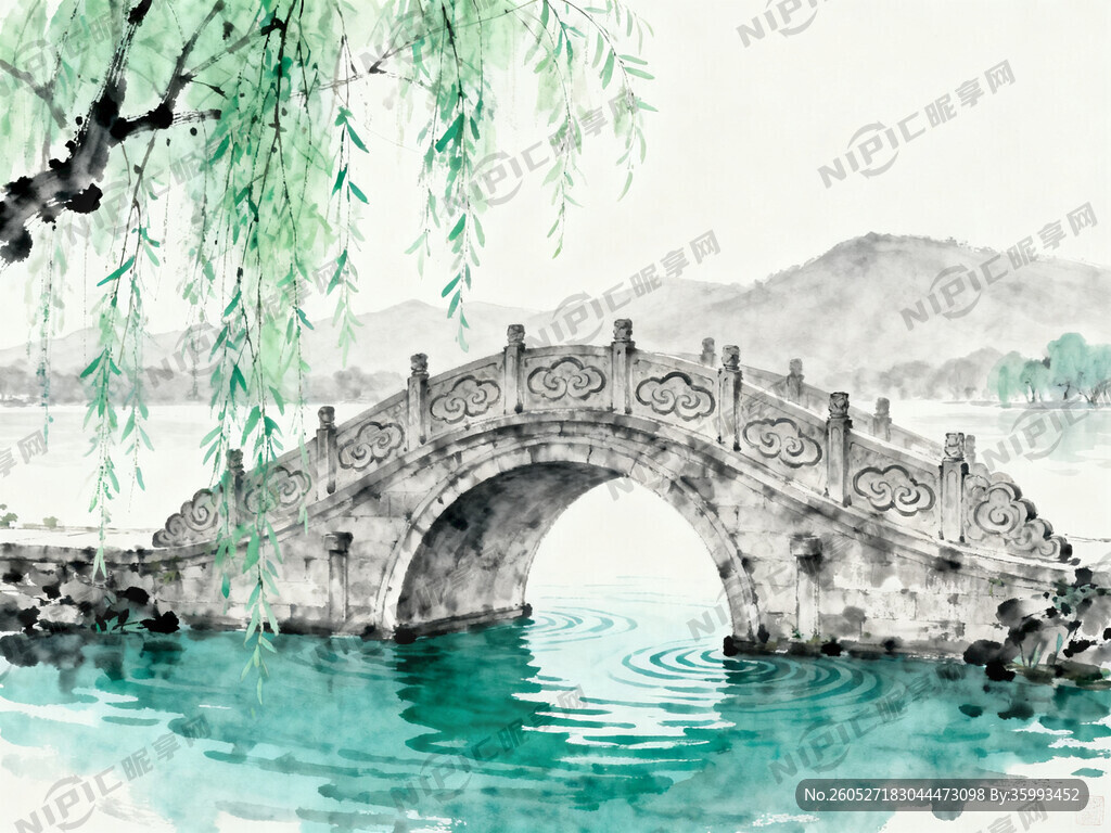 京剧断桥背景图 不要有舞台感