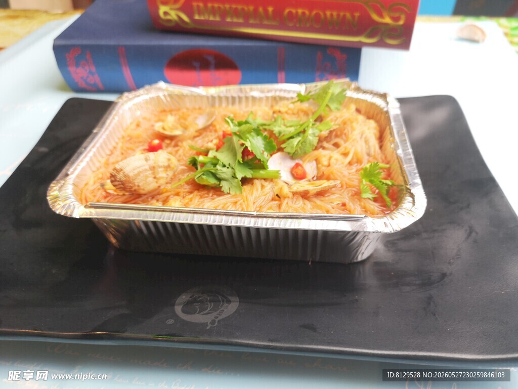 锡纸虾仁美食诱人呈现
