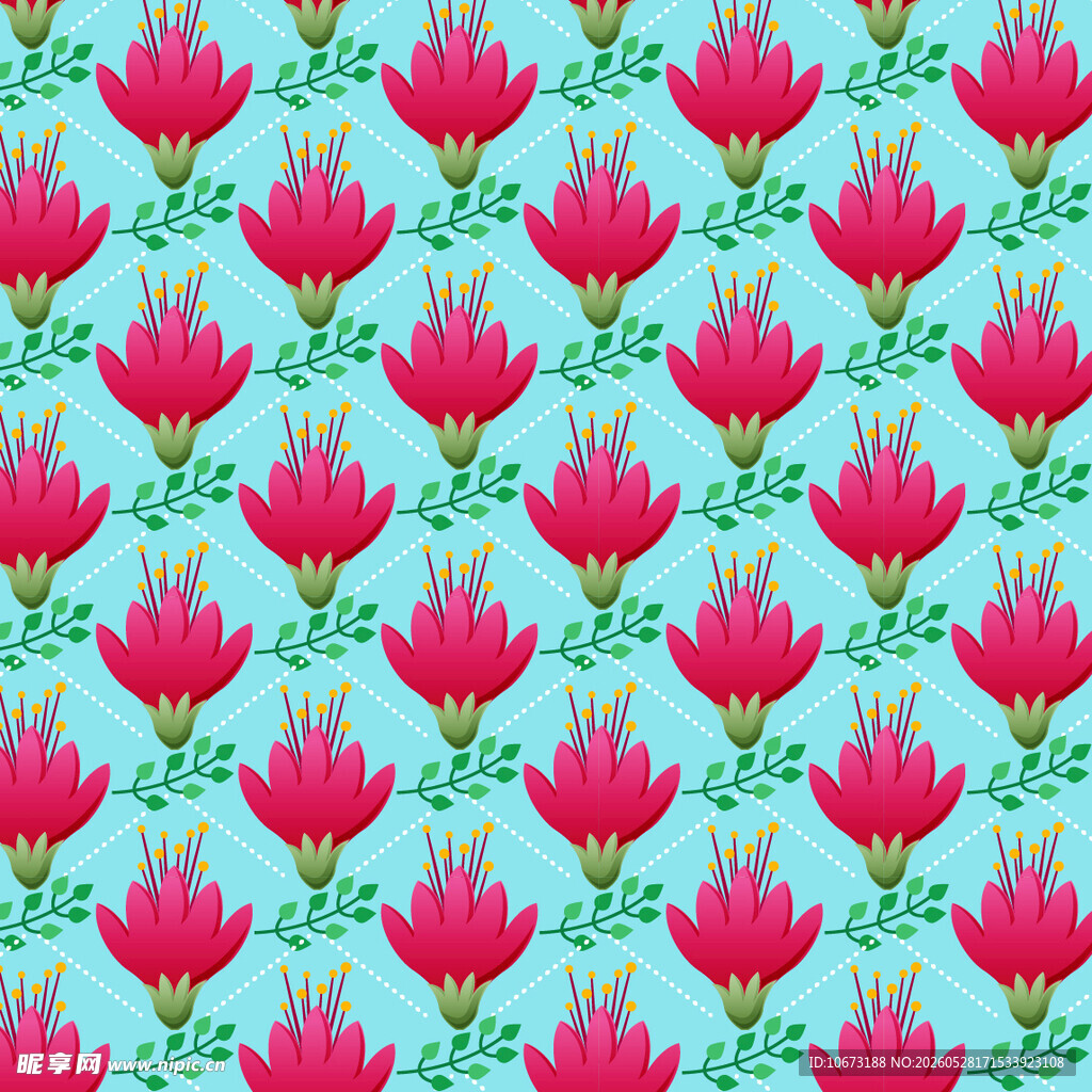 粉色花卉图案背景纹理
