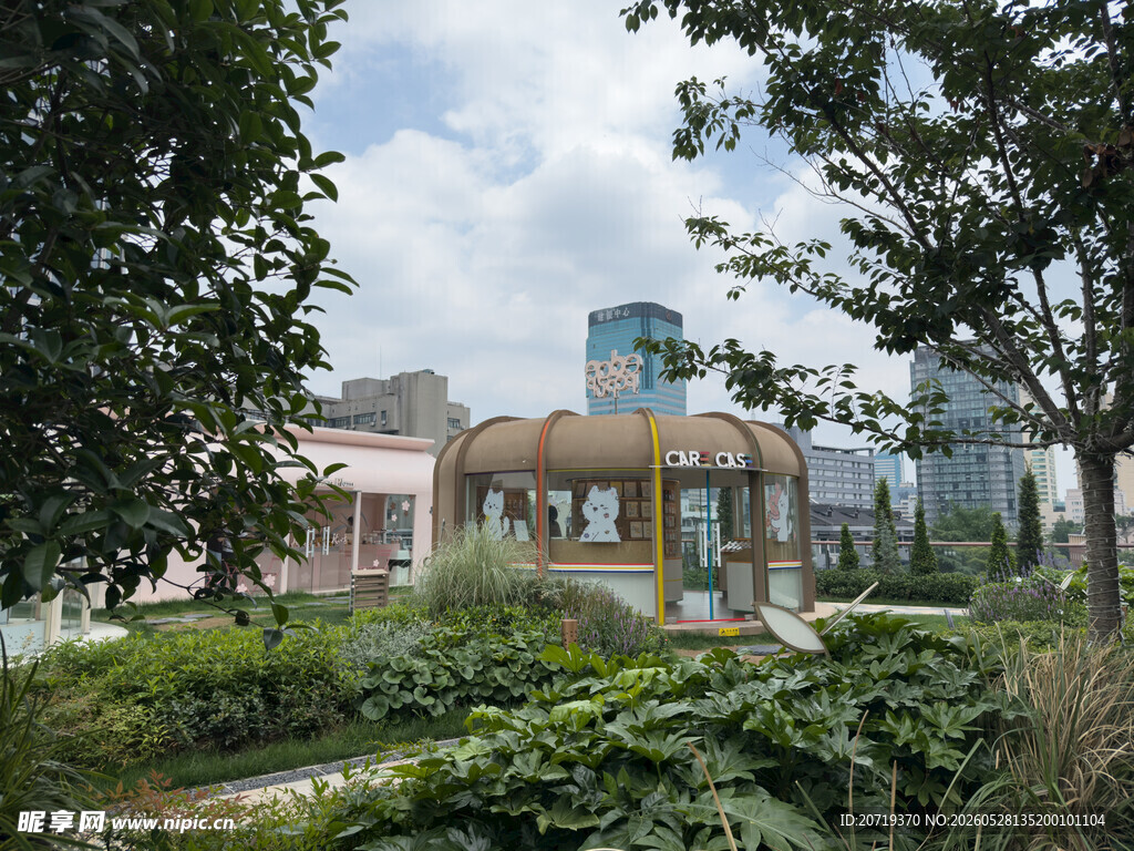 城市中的绿植景观建筑