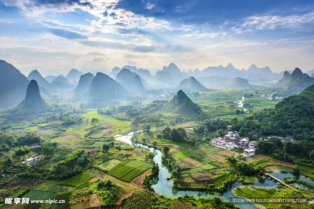 桂林山水田园风光美景