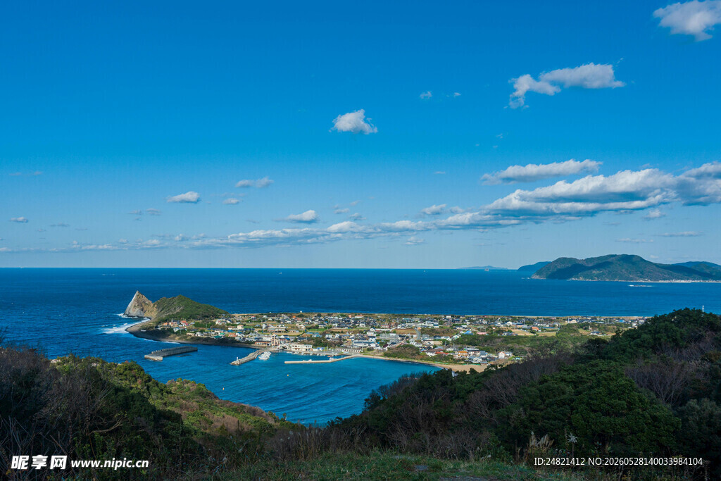 海岸风光美景俯瞰图