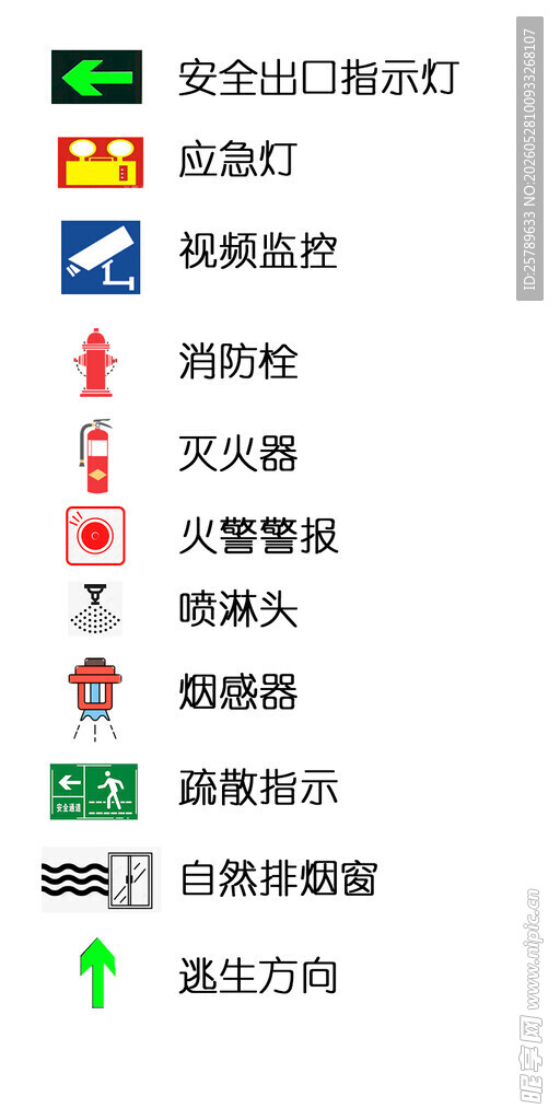 常见安全出口标识展示