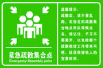 紧急疏散集合点指示牌