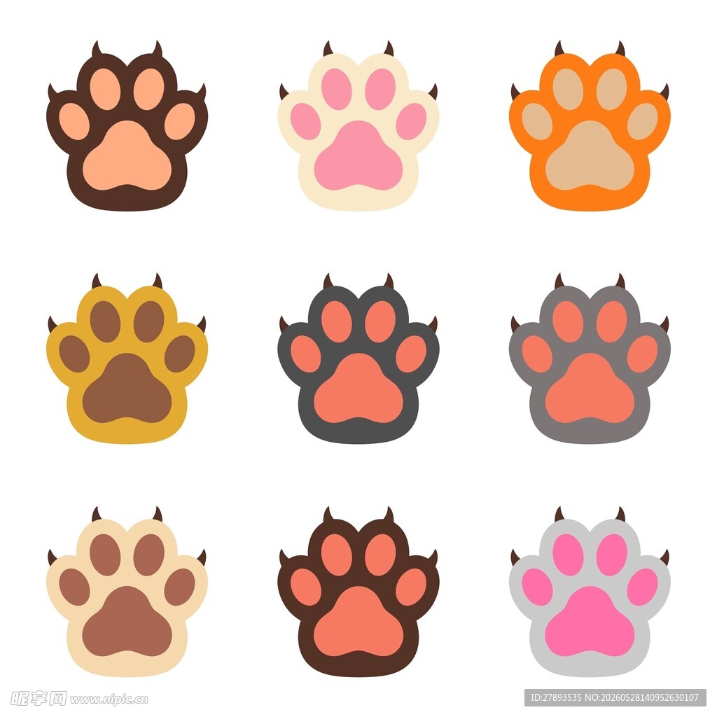 卡通猫爪素材