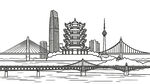 武汉城市剪影图
