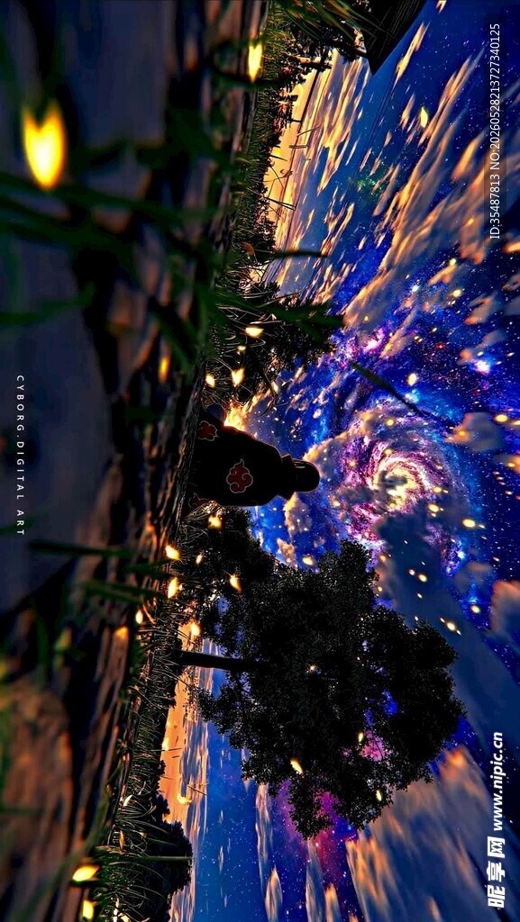 绚丽烟花绽放城市夜空
