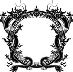 双龙环绕中式古典边框