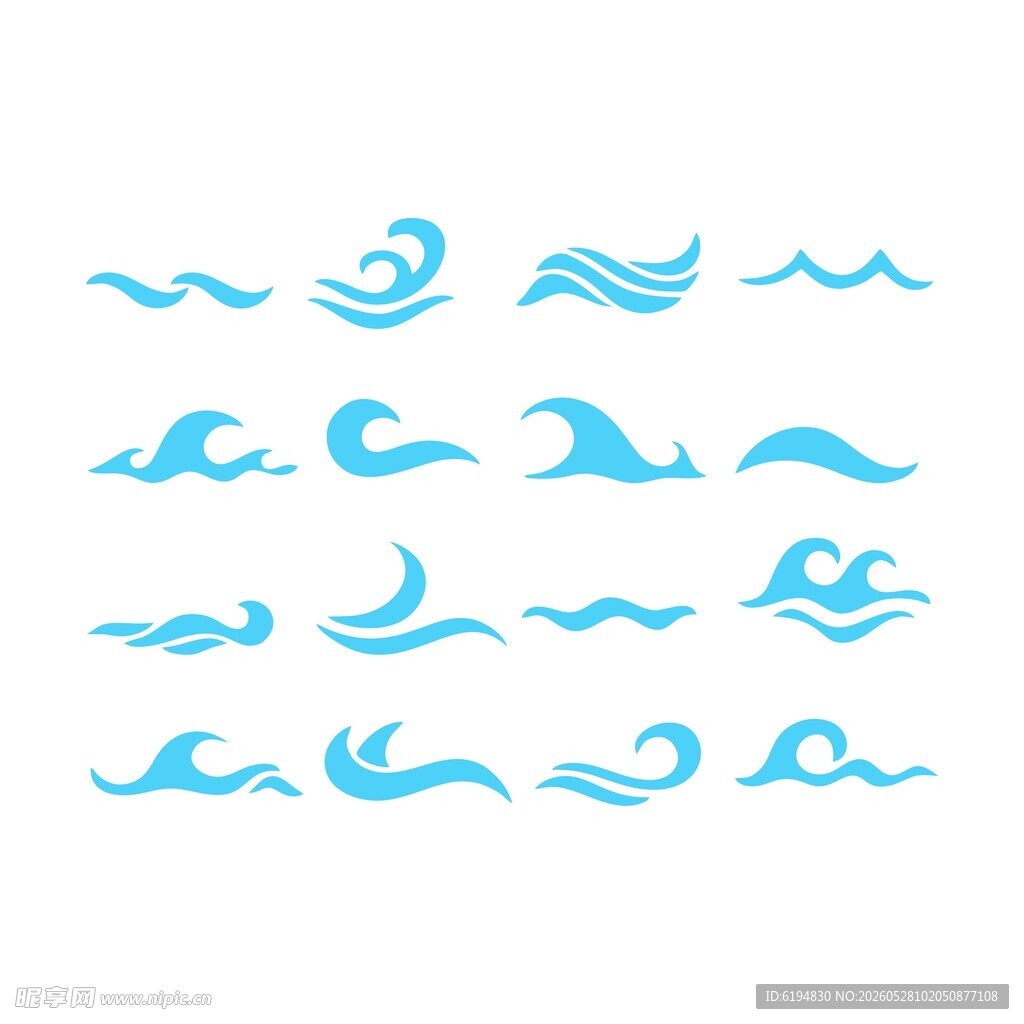海浪图标合集