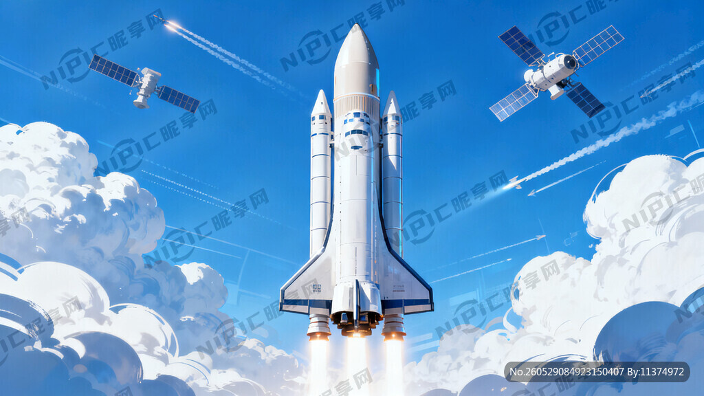 航空元素背景 需要火箭竖着的