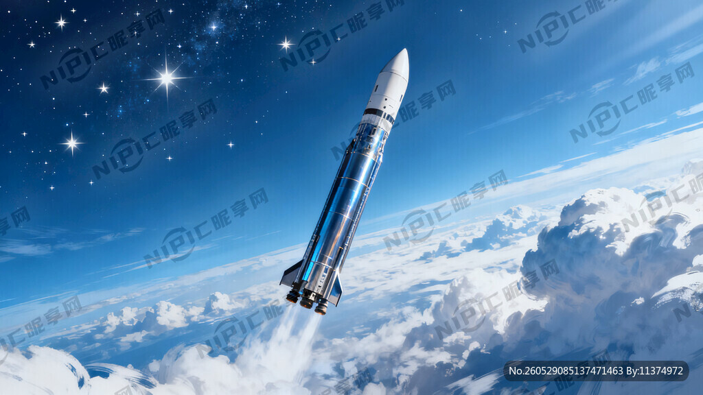 航空元素背景 需要火箭竖着的