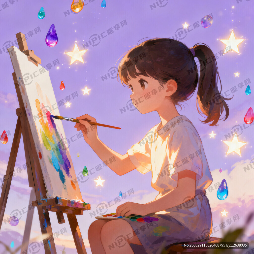 绘画梦想梦幻小画家