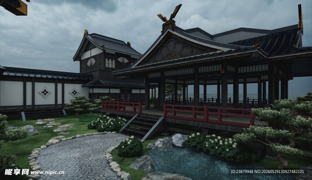 中式古典庭院建筑景观