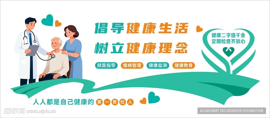 医院医疗机构文化背景形象墙标语