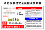 消防水泵房安全风险告知牌