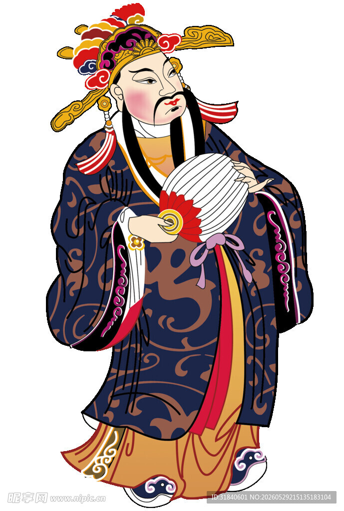 财神爷形象插画