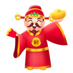 财神爷形象  手持金元宝