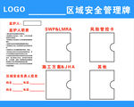 区域安全管理牌设计模板