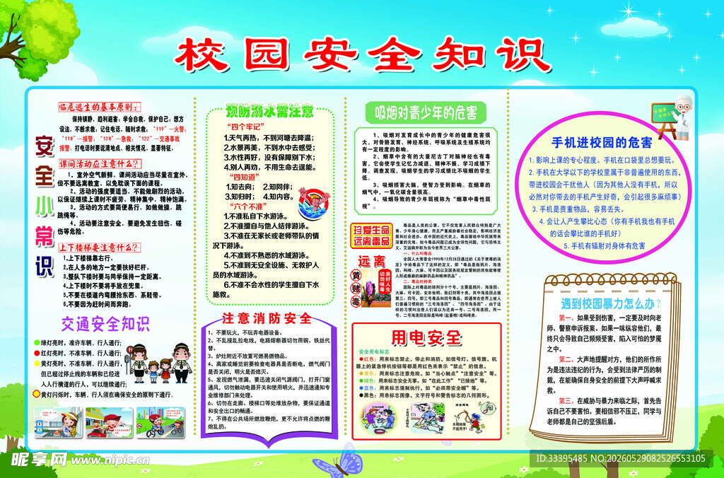 校园安全知识宣传海报