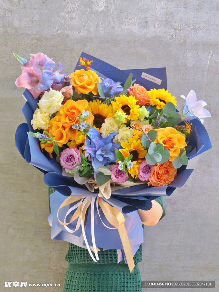 多彩鲜花花束视觉盛宴