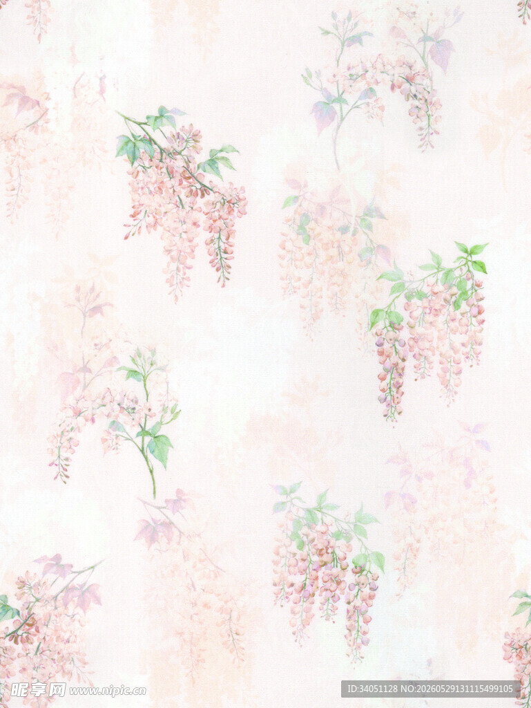 粉色花卉图案背景纹理