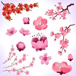 唯美粉色系盛开的花朵图案