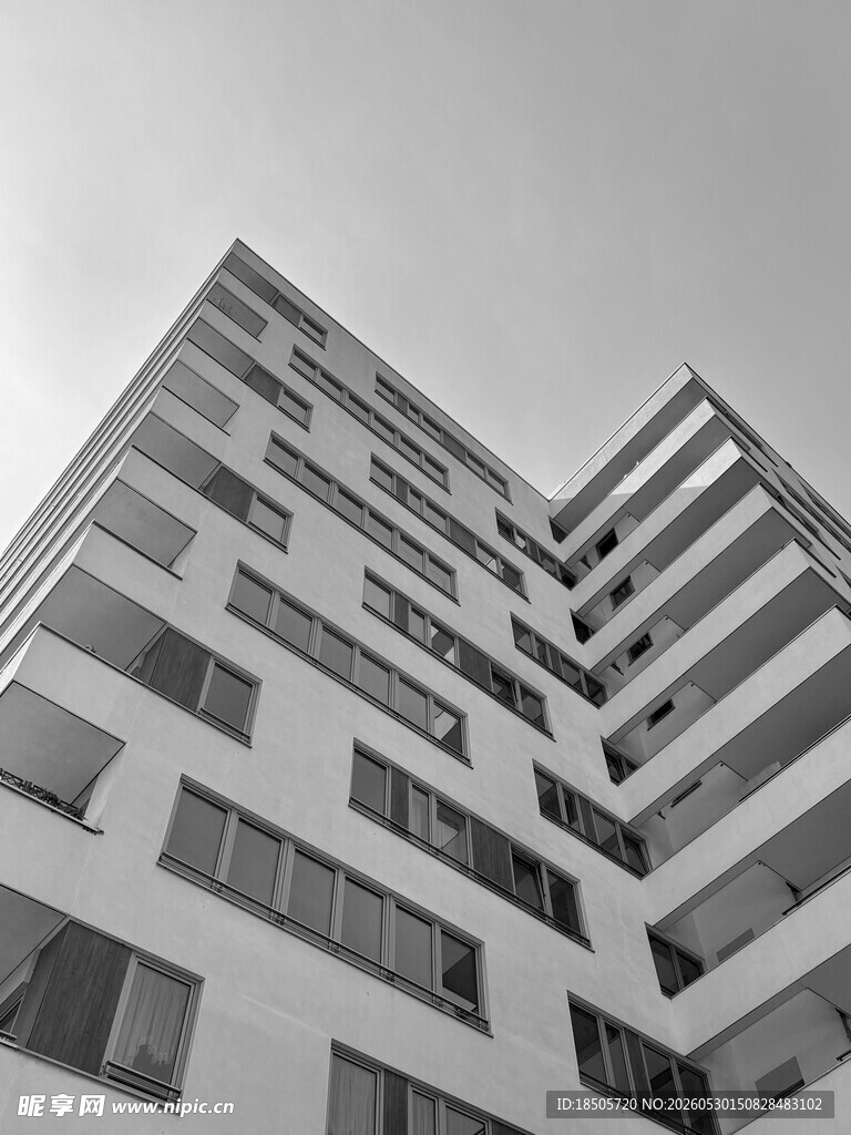 现代高层公寓建筑外观