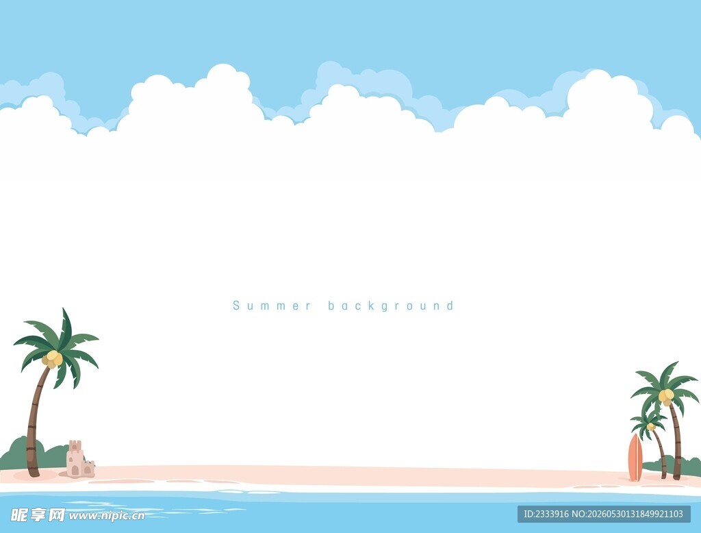 夏日沙滩背景