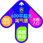 商场指引地贴