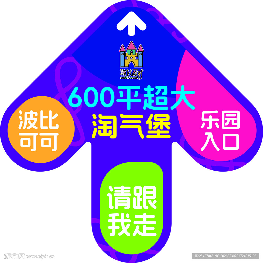 商场指引地贴